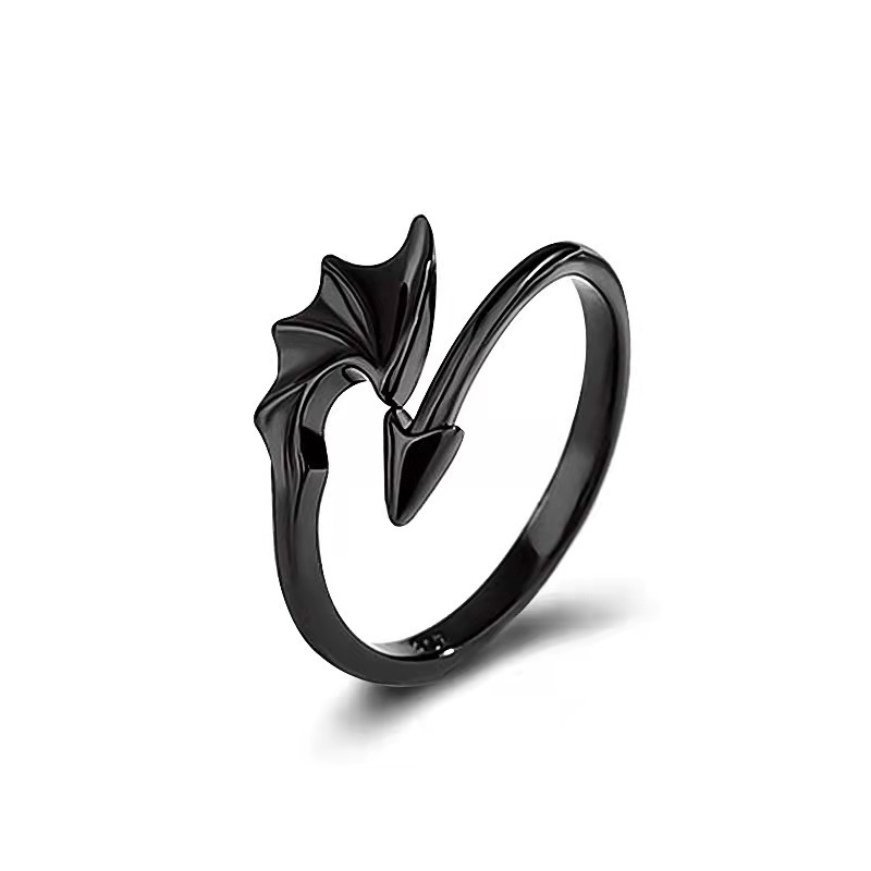 Metal Black Wrapped Animal Rings Alloy Ring display picture 15
