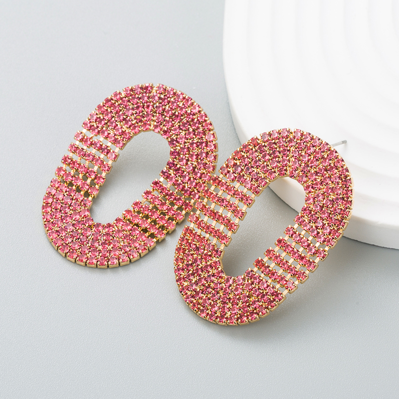 Fashion Diamond Geometric Chain Earrings Simple Earrings display picture 2