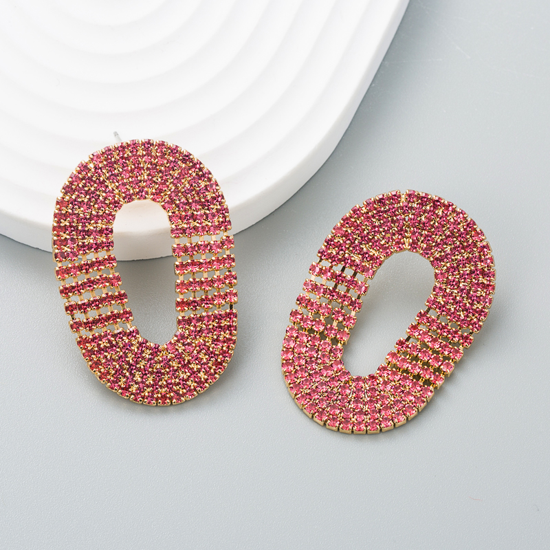 Fashion Diamond Geometric Chain Earrings Simple Earrings display picture 3