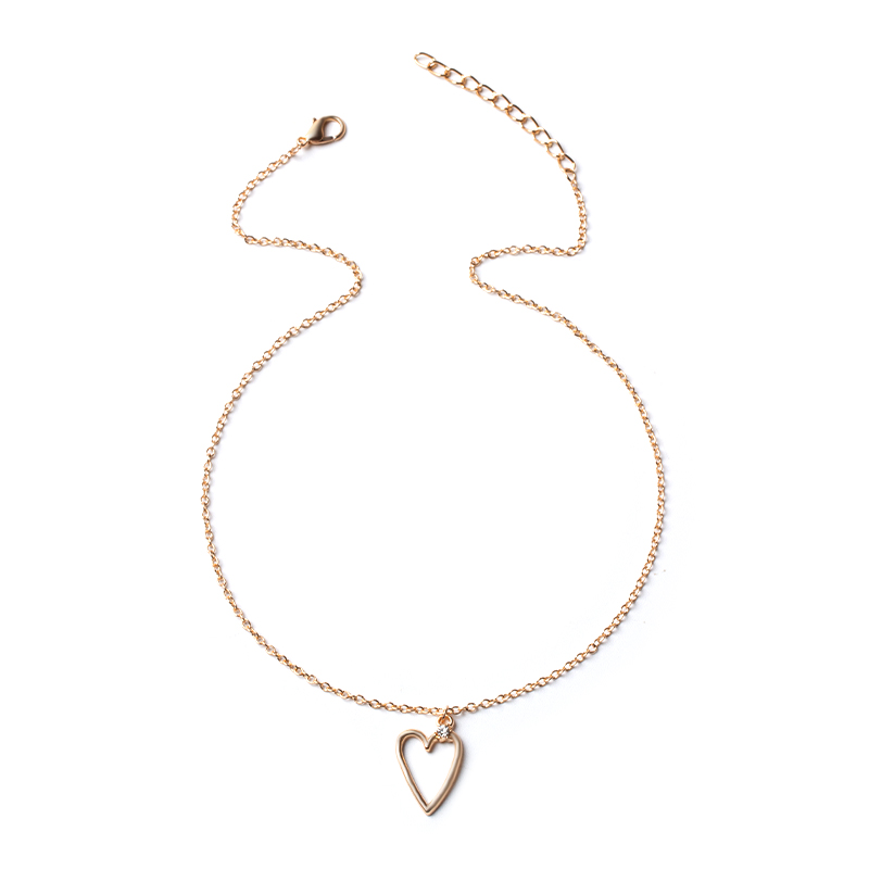 Fashion Diamond-studded Peach Heart Necklace display picture 8