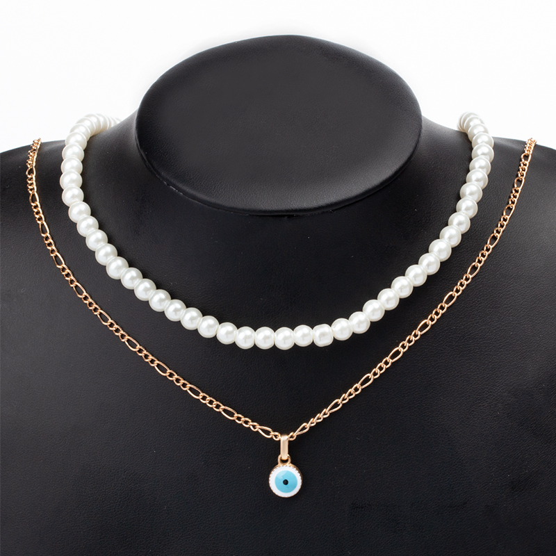 Fashion Imitation Pearl Eye Necklaces display picture 2