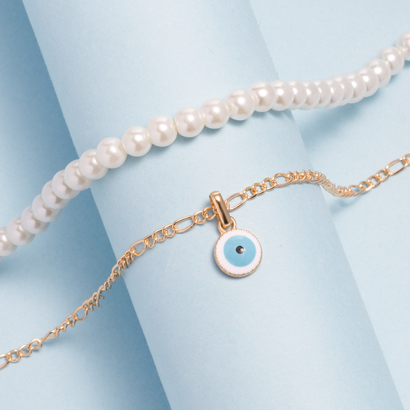 Fashion Imitation Pearl Eye Necklaces display picture 3