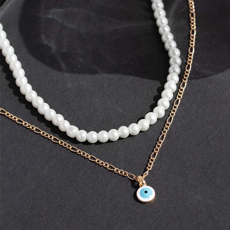 Fashion Imitation Pearl Eye Necklaces display picture 6