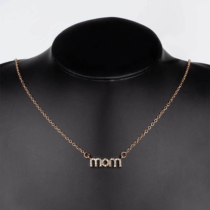 Simple Letter Mom Necklace Wholesale Jewelry display picture 7