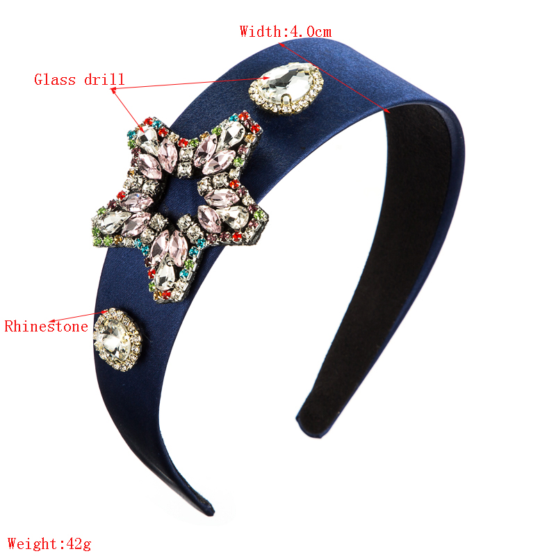 Glass Diamond Five-pointed Star Fabric Hairpin Diamond Headband display picture 1