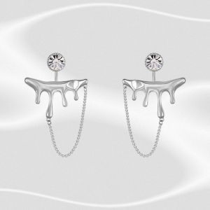 Water Drop Stud Shaped Design Feeling Trend All-match Earrings display picture 3
