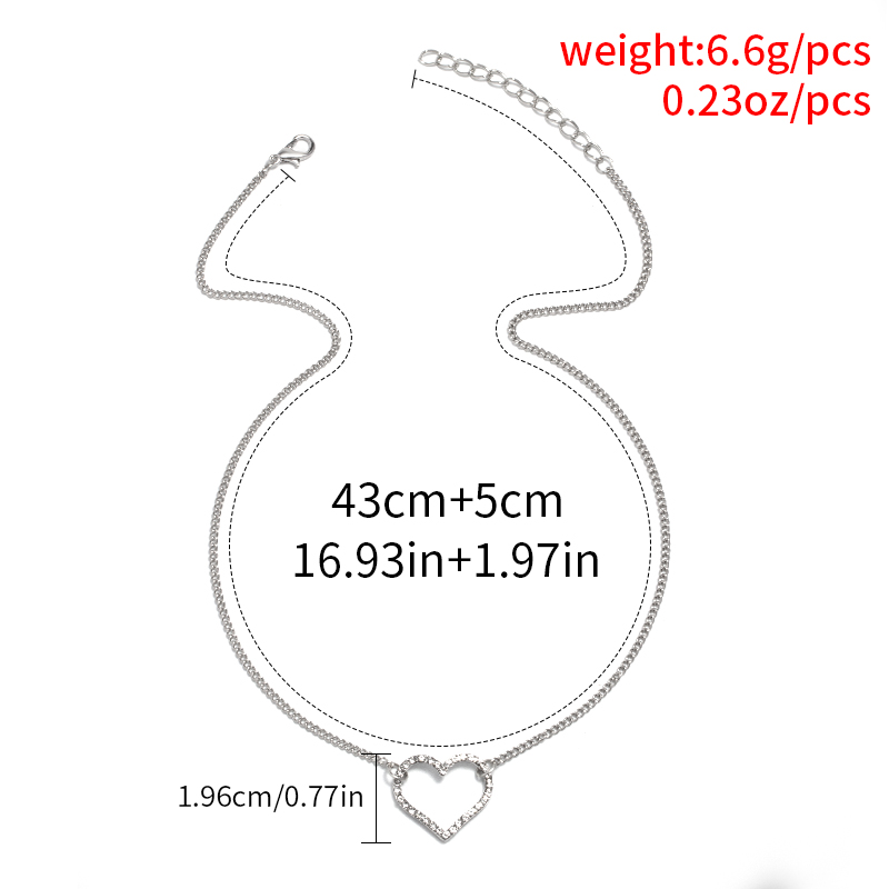 Collier Coeur Pêche Diamant Simple En Gros Bijoux En Gros display picture 9