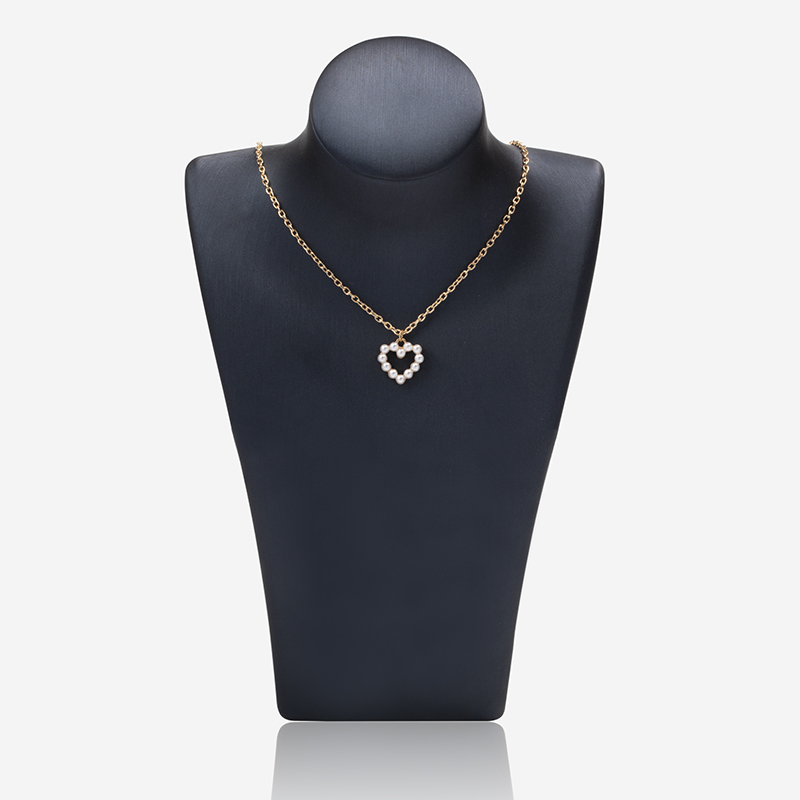 Simple Style Heart Metal Artificial Pearls Women's Pendant Necklace display picture 7