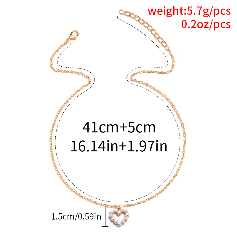 Style Simple Cœur Métal Perles Artificielles Femmes Pendentif display picture 8