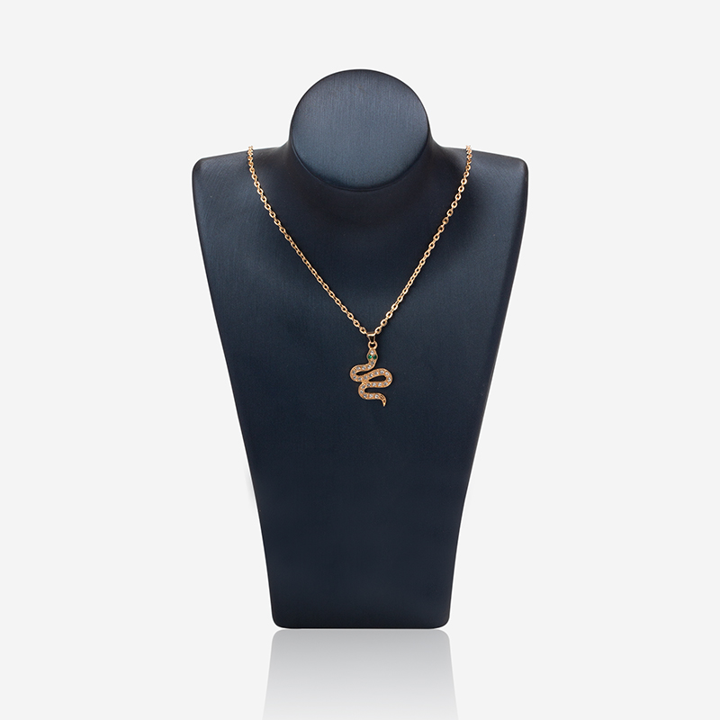 Fashion Full Diamond Snake Shape Rhinestone Necklace display picture 4