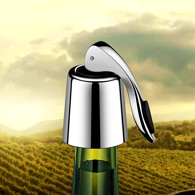 Swan Head Stainless Steel Wine Stopper display picture 1