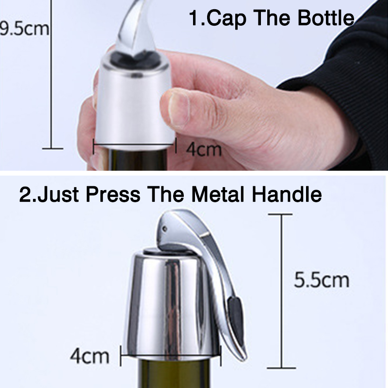 Swan Head Stainless Steel Wine Stopper display picture 4