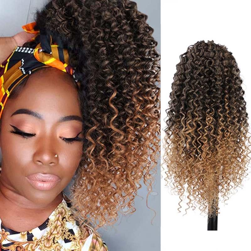 European And American Ladies Wigs Drawstring Chemical Fiber African Small Curly Wigs display picture 3