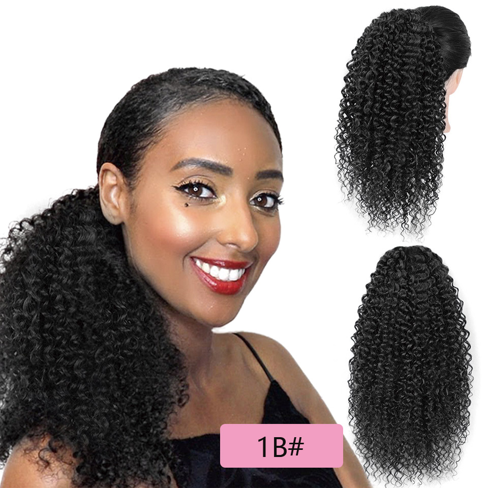 European And American Ladies Wigs Drawstring Chemical Fiber African Small Curly Wigs display picture 7