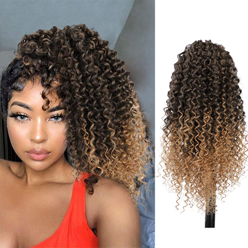 European And American Ladies Wigs Drawstring Chemical Fiber African Small Curly Wigs display picture 10