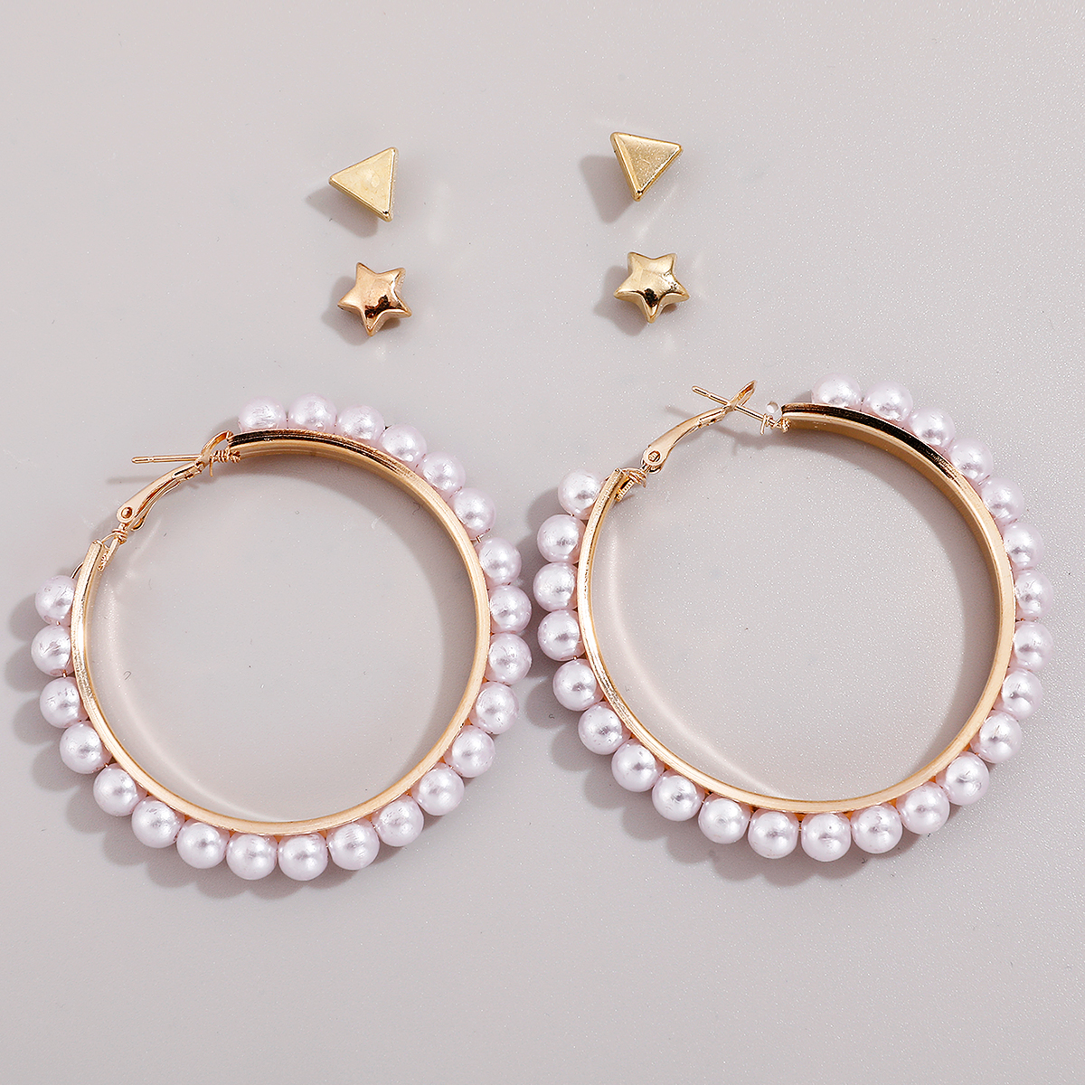 Fashion Classic Trend Lady Exquisite Hoop Earring Stud Earring Set display picture 6
