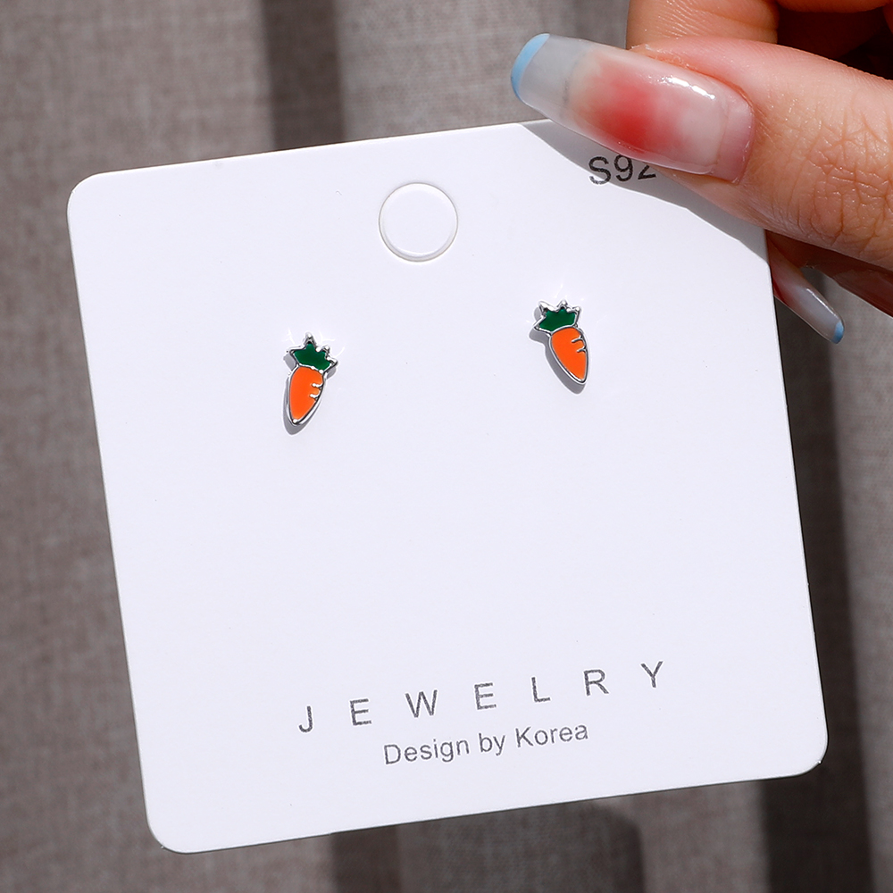 Cute Carrot Shape Earrings Wholesale display picture 2