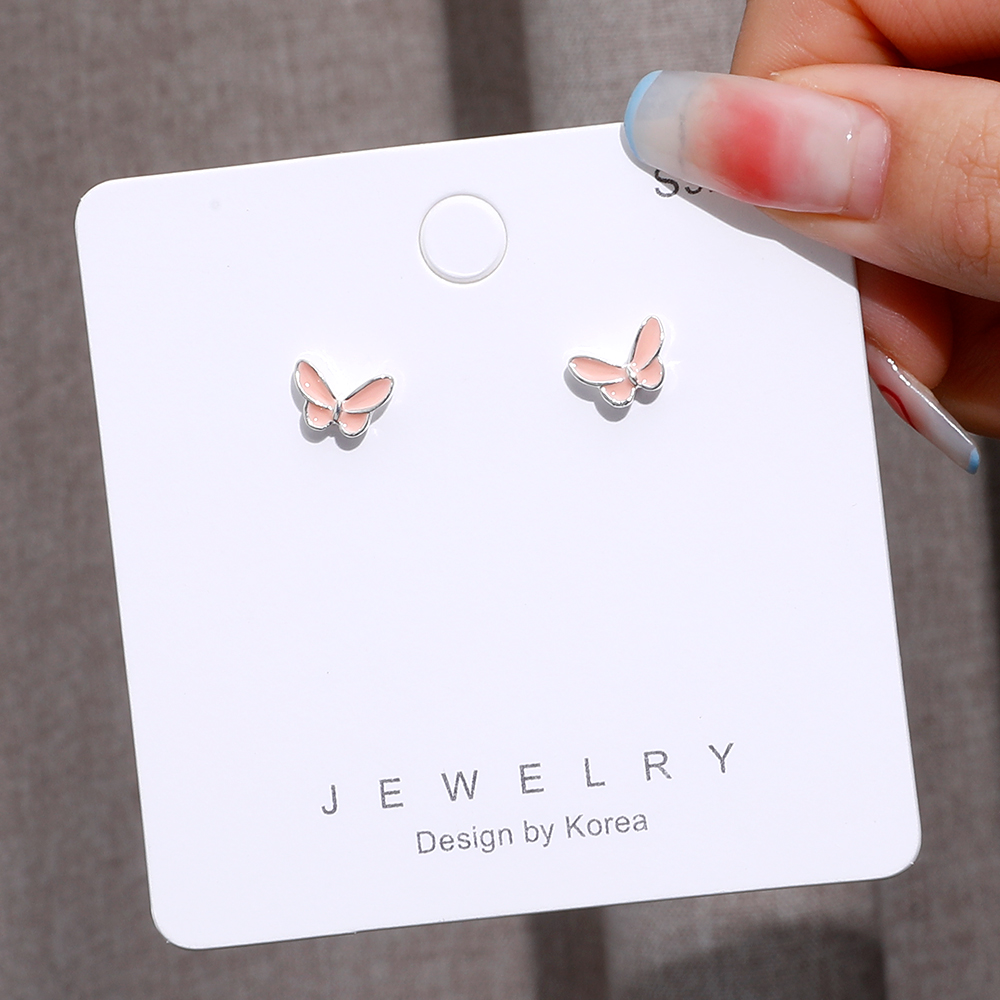 Exquisite Fashion Pink Butterfly Earrings display picture 2