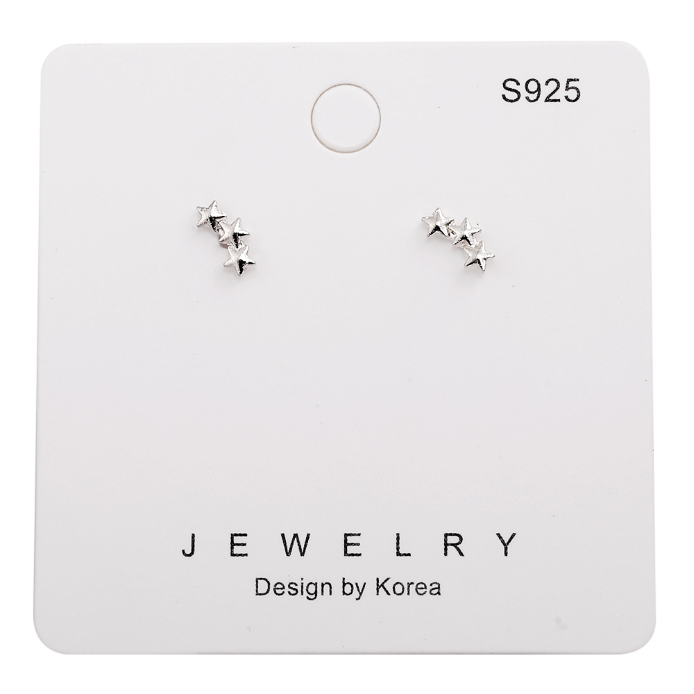 Fashion Three Star Shape Crystal Earrings Wholesale display picture 1