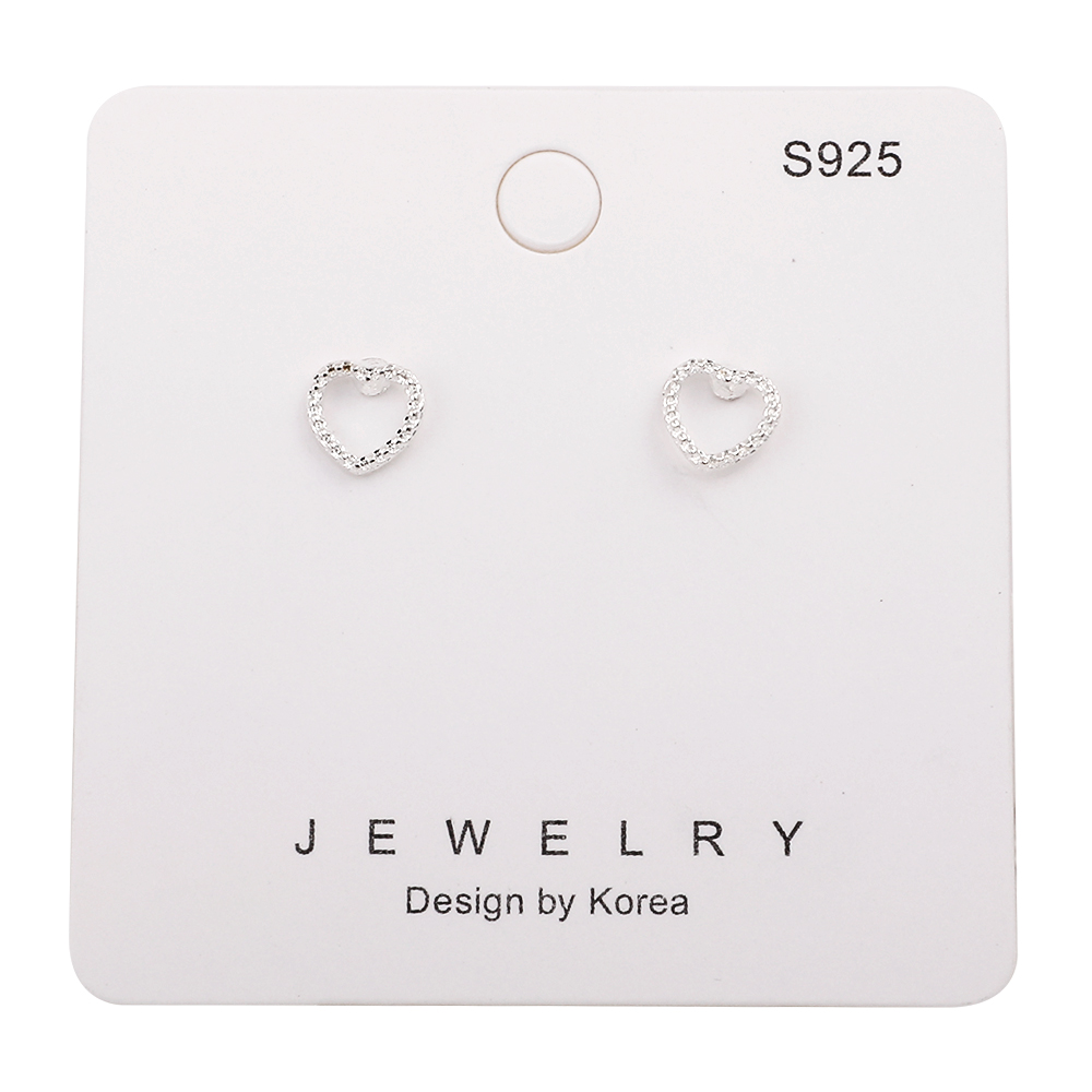 Fashion Hollow Heart-shaped Crystal Stud Earrings display picture 2