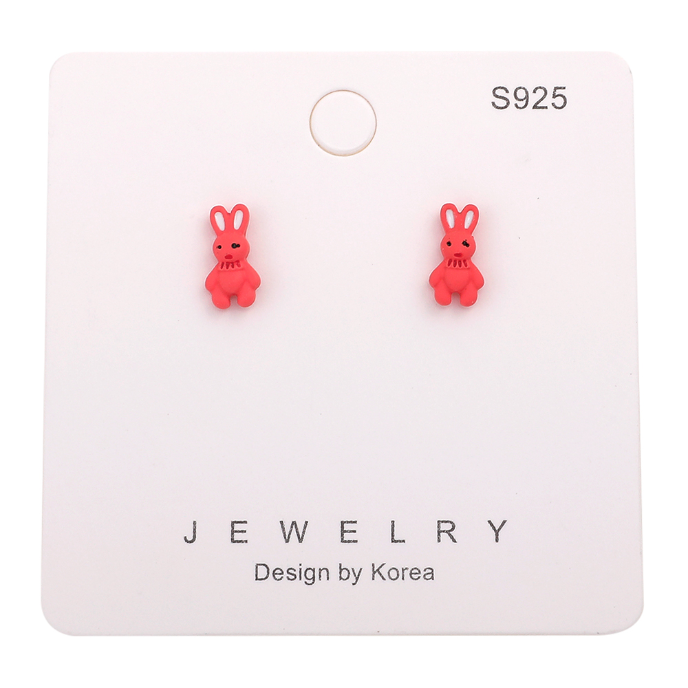 Cute Red Rabbit Shape Earrings Wholesale display picture 1