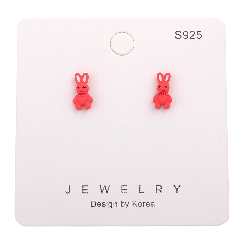 Cute Red Rabbit Shape Earrings Wholesale display picture 3