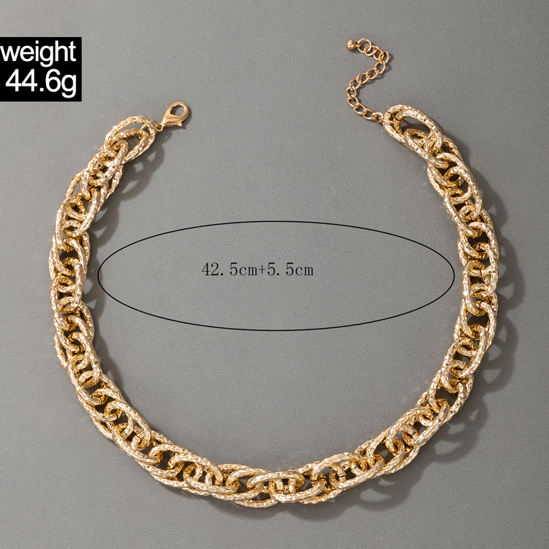 Hip-hop Simple Short Thick Chain Single-layer Necklace Wholesale display picture 8