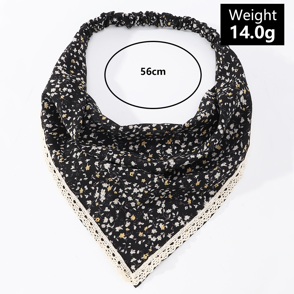 New Floral Triangle Scarf Elastic Headband Wholesale display picture 4