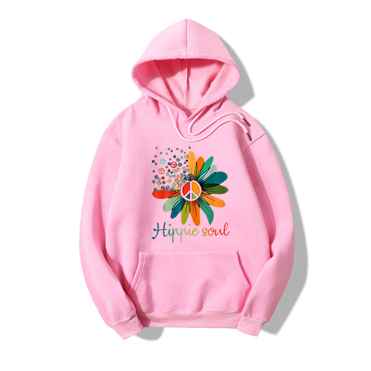 Kapuzen-fleece-sweatshirt Mit Blumen-fashion-print Und Langen Ärmeln display picture 5