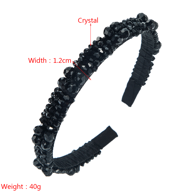 Korean Style Thin Side Crystal Headband 3pcs Of Set display picture 1