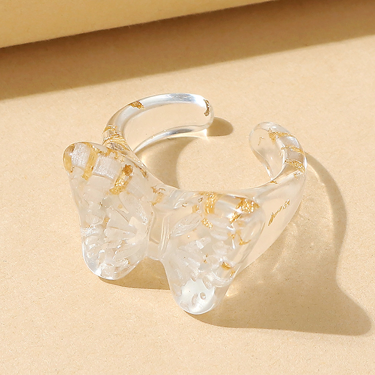European And American Wild Resin Butterfly Creative Opening Ring display picture 1