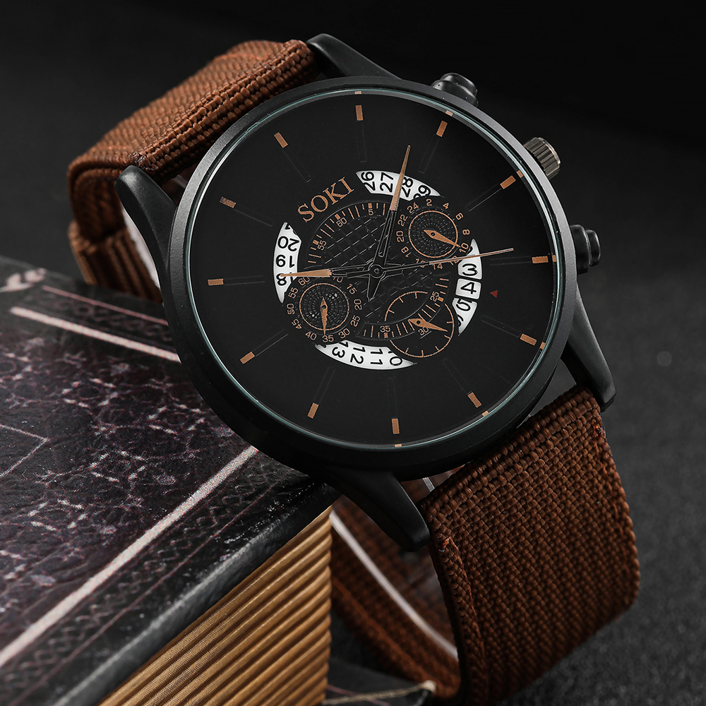 Fashion Calendar Dial Luxury Men's Quartz Watch display picture 3