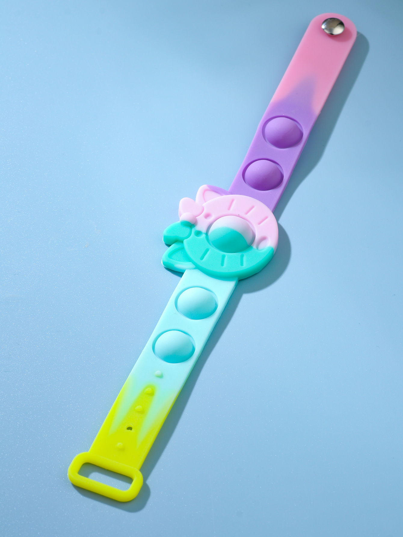 Mode Chat Main Bijoux Décompression Bracelet En Silicone Mixte Couleur Puzzle Enfants Fun Bubble Bracelet display picture 1