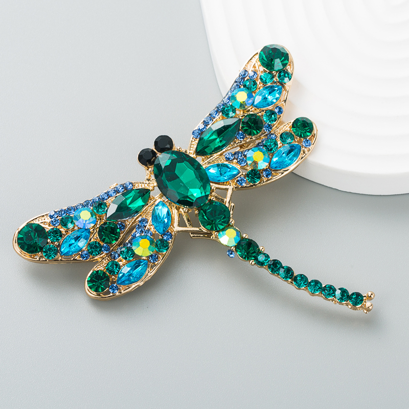 Alloy Diamond Super Flash Dragonfly Cartoon Brooch Female Pin Wholesale display picture 4