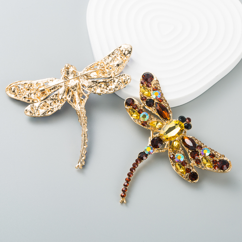 Alloy Diamond Super Flash Dragonfly Cartoon Brooch Female Pin Wholesale display picture 6