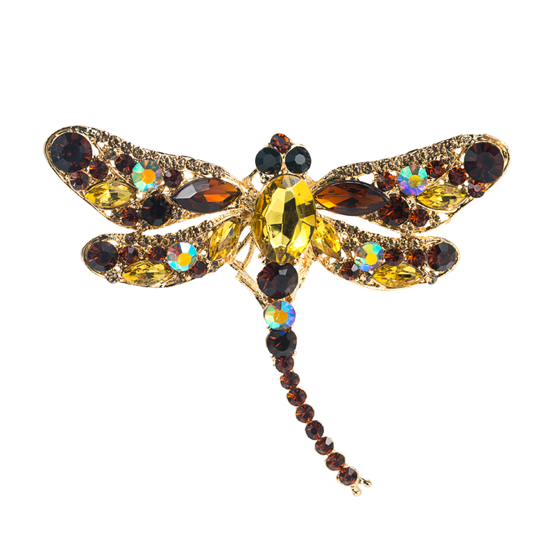 Alloy Diamond Super Flash Dragonfly Cartoon Brooch Female Pin Wholesale display picture 7