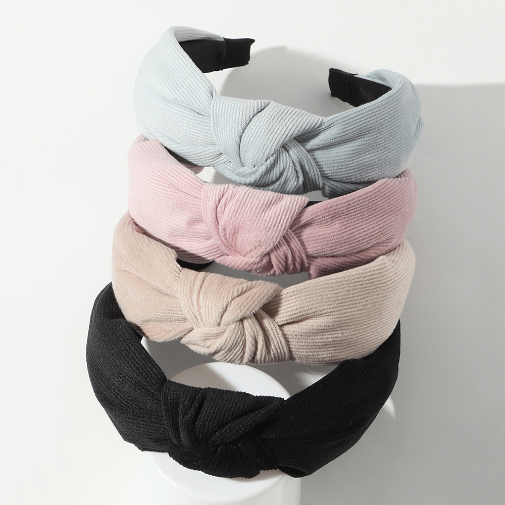 European And American New Style Wide-brimmed Fabric Hair Accessories Knotted Headband display picture 1