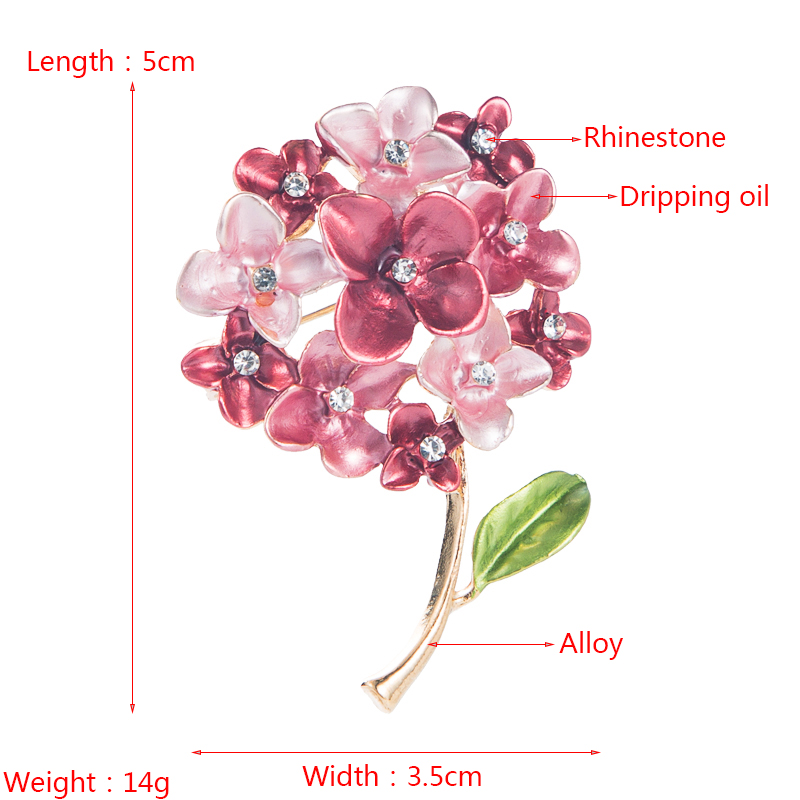 Fashion Rhinestone Dripping Flower Brooch Simple Brooch Accessories display picture 1