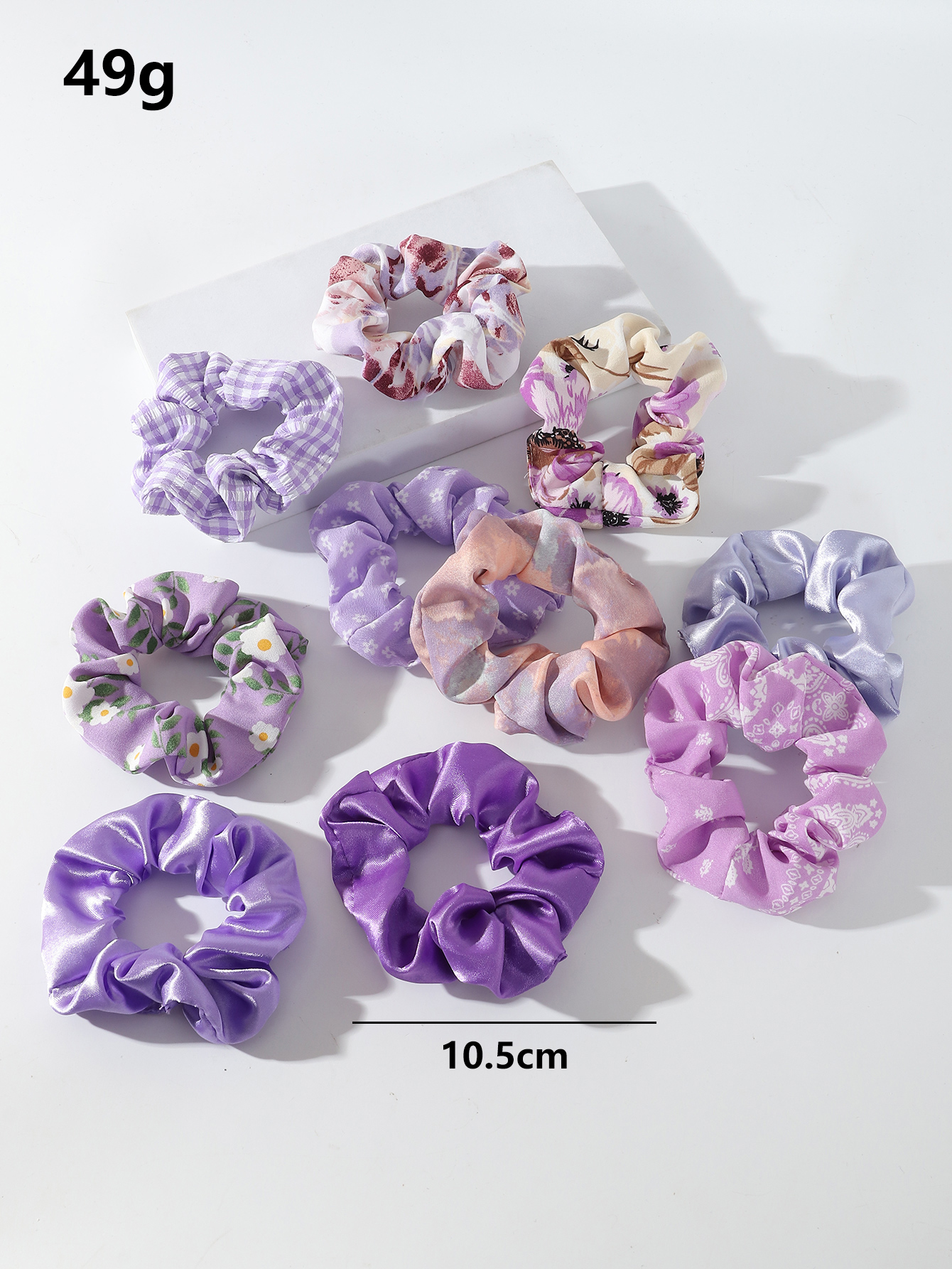 Romantic French Purple New Scrunchy Head Rope Rubber Band display picture 4