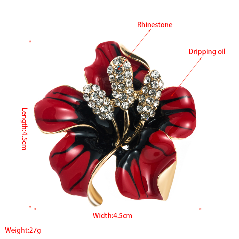 Color Flower Female Tide Personality Atmosphere Simple Pin Brooch display picture 1