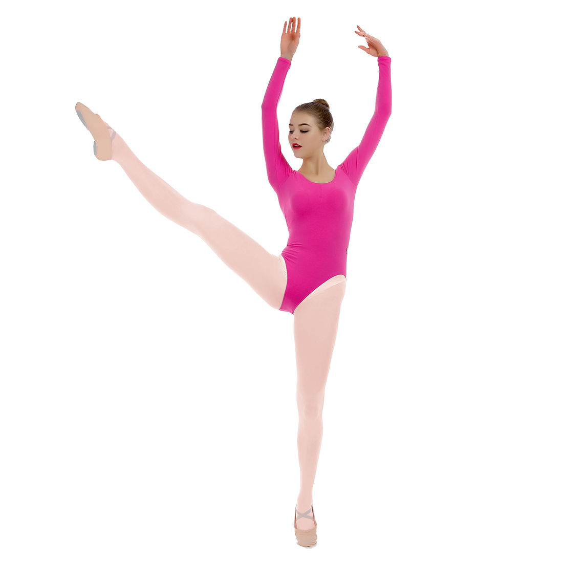 Wholesale Adecuado Para Niños De 3 A 5 Años De Edad, Bailando Encantadores Calcetines De Excavación De Color Rosa De Ballet display picture 3