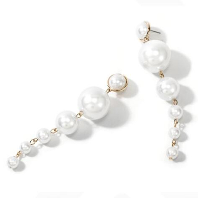 Koreanische Art Lange Perlenquastenohrringe Frauen Großhandel display picture 5