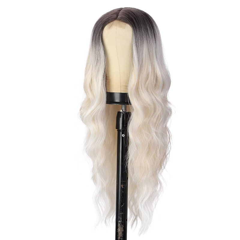 White Ladies Wig Long Gradient Lightlace Wig display picture 5