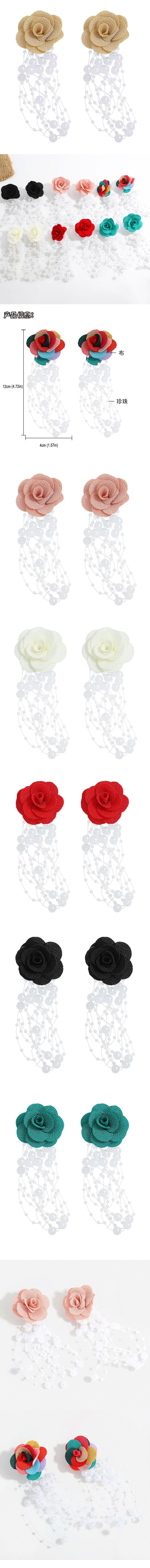 Exquisite Rose Pearl Earrings display picture 1