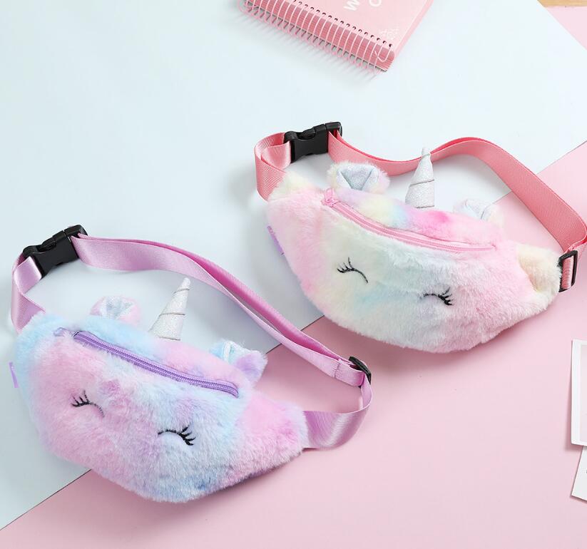 Unicorn Children's Plush Waist Bag display picture 3