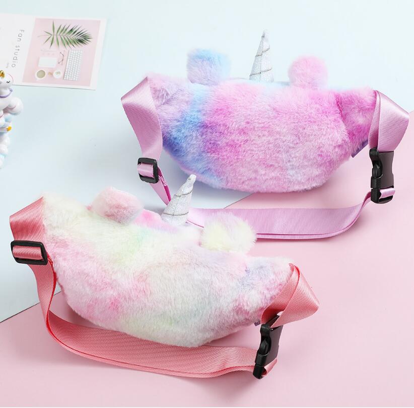 Unicorn Children's Plush Waist Bag display picture 5