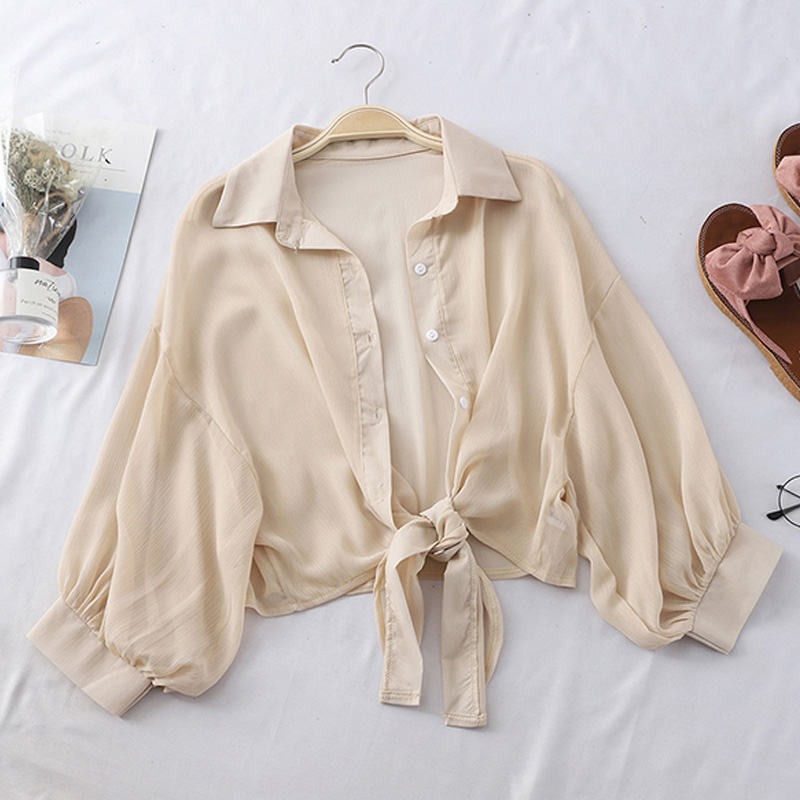 Fashion Simple Chiffon Shawl Cardigan Outer Jacket display picture 2