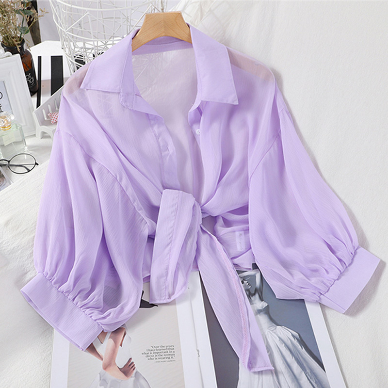 Fashion Simple Chiffon Shawl Cardigan Outer Jacket display picture 4