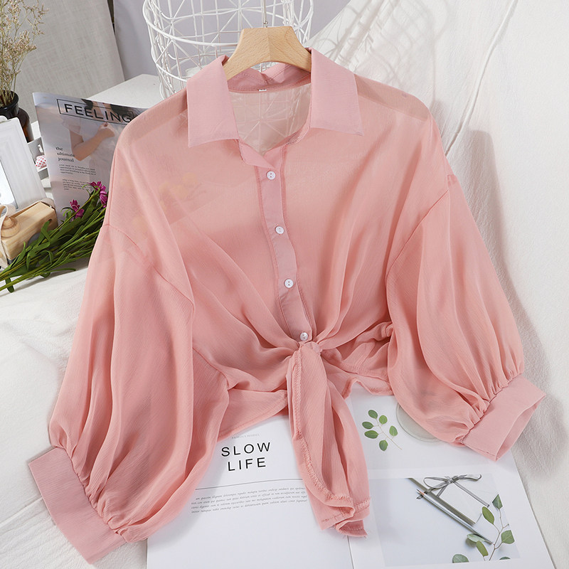 Fashion Simple Chiffon Shawl Cardigan Outer Jacket display picture 8
