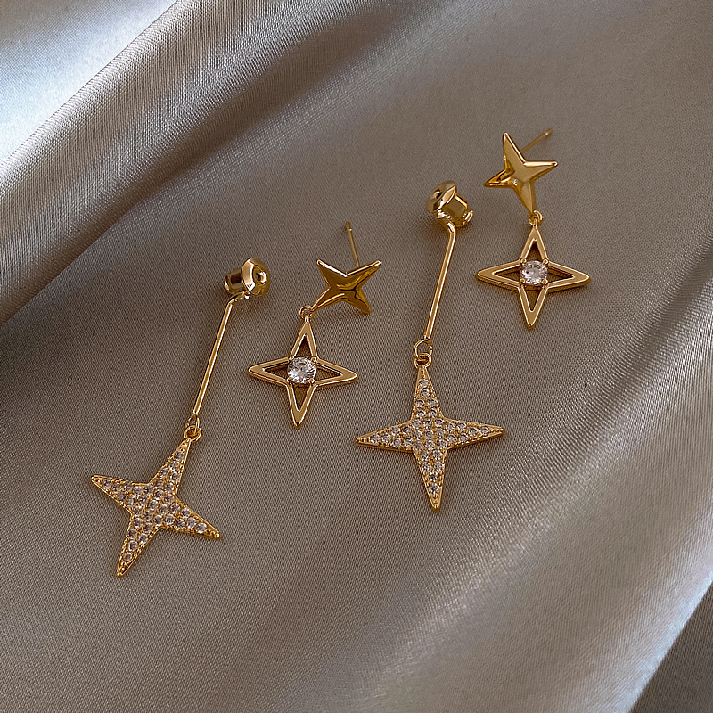 Simple Fashion Star Earrings display picture 3
